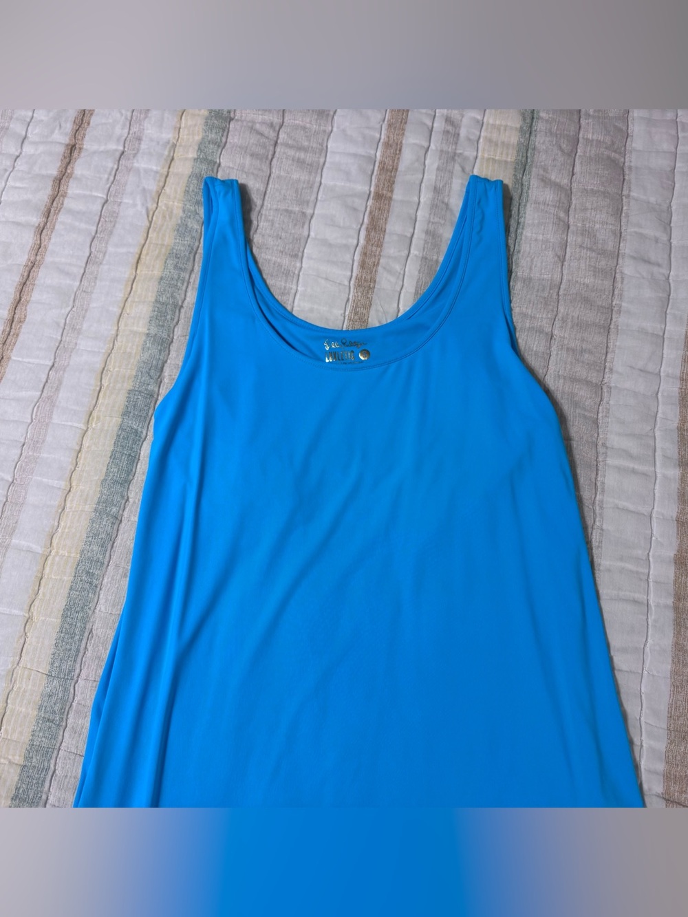 Lilly Pulitzer Scoop Neck Tank Duo - Teal & Periwinkle Blue *2 pack!* - Picture 2 of 10